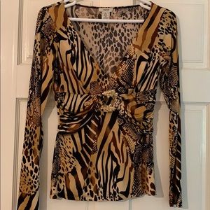 Cache leopard blouse